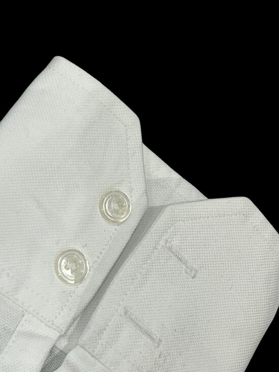 EMMA WILLIS London England White Oxford Cloth Bespoke Dress Shirt Size Men's XL - Picture 5 of 6